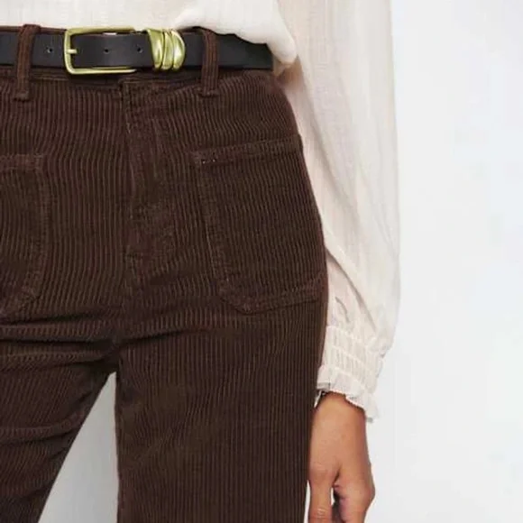 Reformation high rise corduroy pants